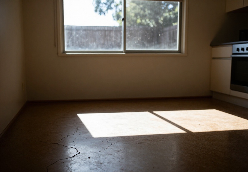 Termite damage in a Pemulwuy subfloor before treatment