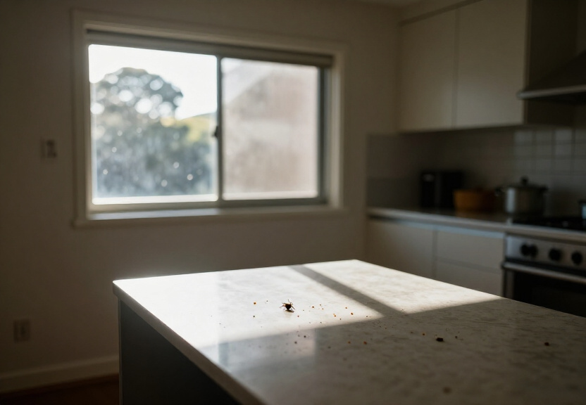 Termite mud tubes on a Pemulwuy wall before treatment